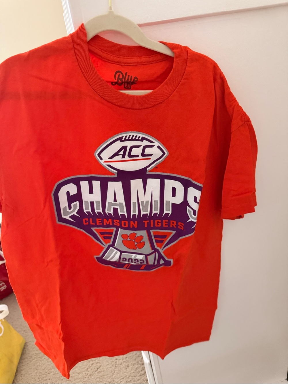 Blue 84 Orange Clemson Tigers ACC Champs 2022 Graphic Tee